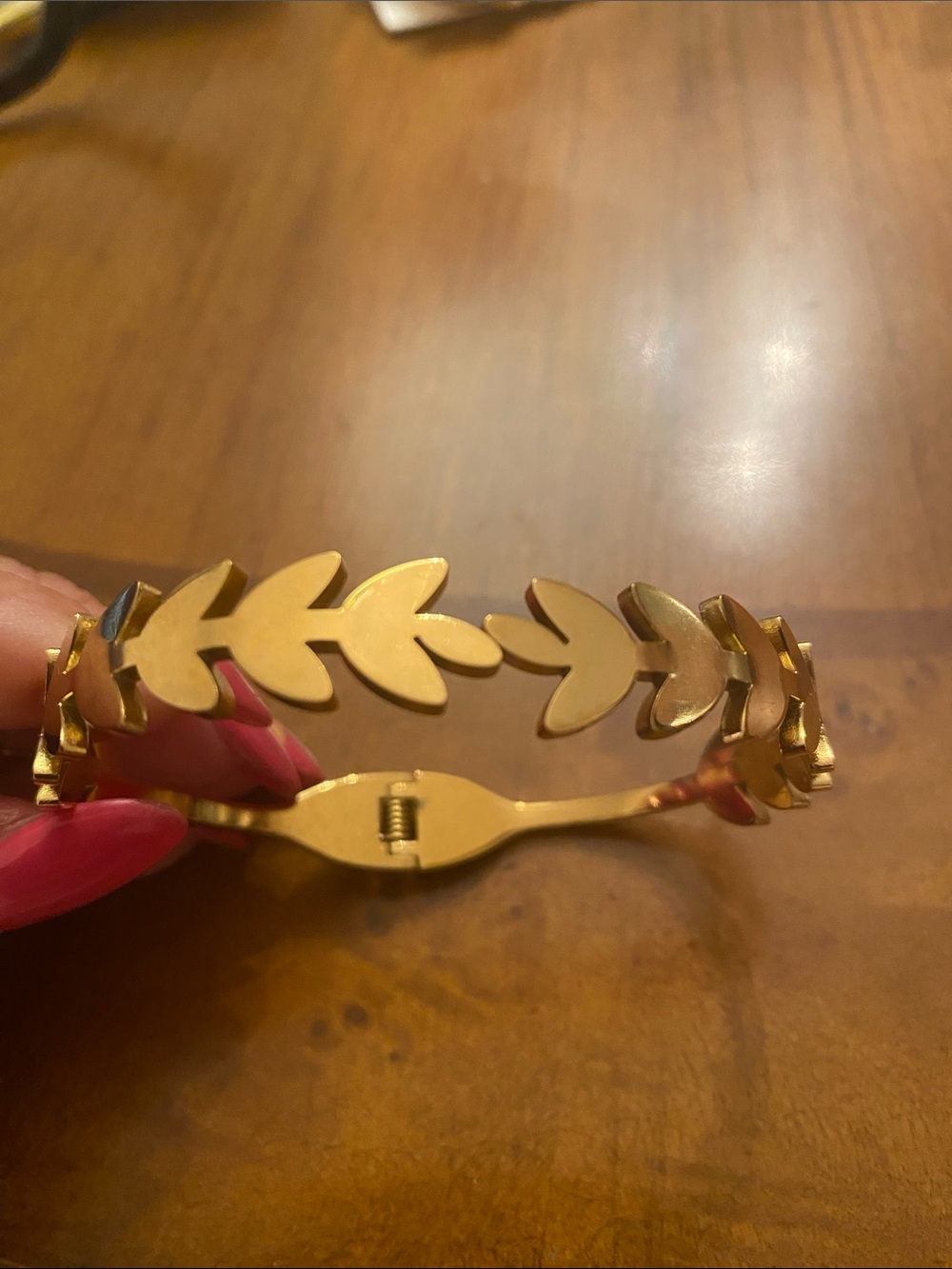 Fashion Jewelry Gold Leaf Link Bracelet